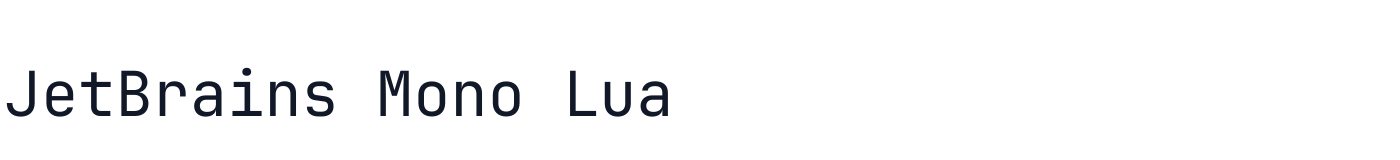 JetBrains Mono Lua — JetBrainsMono-Regular-Lua.otf