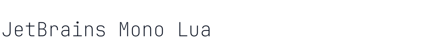JetBrains Mono Lua — JetBrainsMono-Thin-Lua.otf