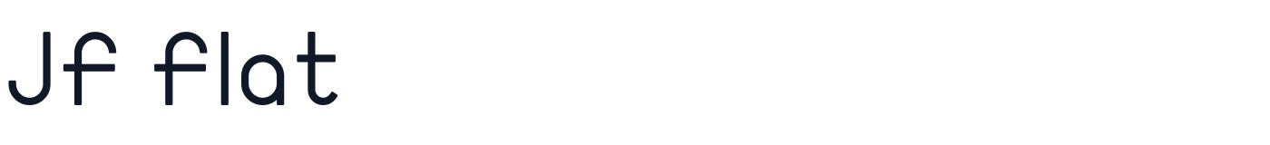 JF Flat — JF-Flat-regular.otf