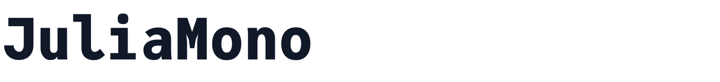 JuliaMono — JuliaMono-Black.ttf