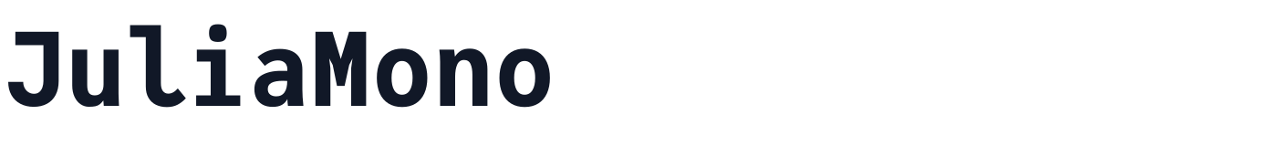 JuliaMono — JuliaMono-ExtraBold.ttf