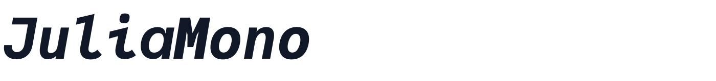 JuliaMono — JuliaMono-ExtraBoldItalic.ttf
