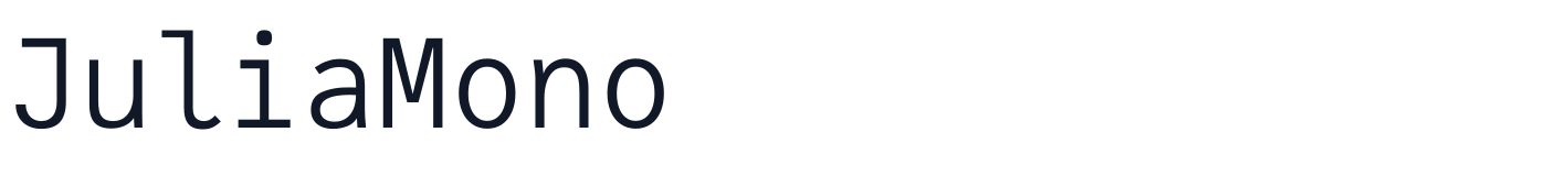 JuliaMono — JuliaMono-Light.ttf