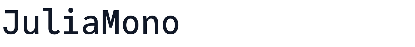 JuliaMono — JuliaMono-Medium.ttf
