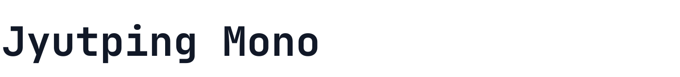 Jyutping Mono — JyutpingMono-Bold.ttf
