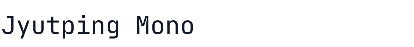 Jyutping Mono — JyutpingMono-Regular.ttf