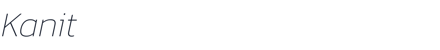 Kanit — Kanit-ThinItalic.ttf