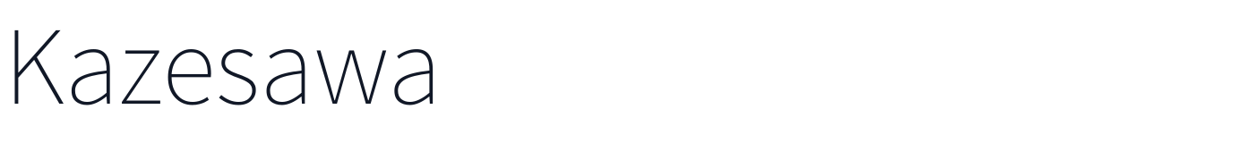Kazesawa — Kazesawa-ExtraLight.ttf