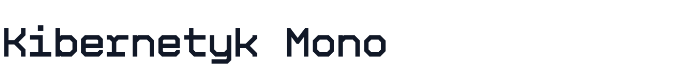 Kibernetyk Mono — KibernetykMono-SemiBold.ttf