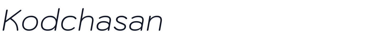 Kodchasan — Kodchasan-ExtraLightItalic.ttf