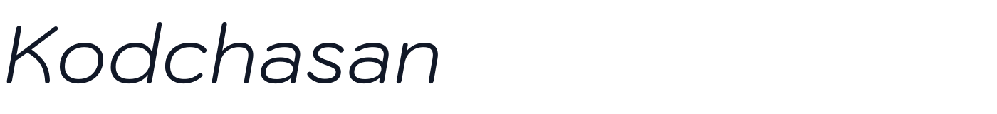 Kodchasan — Kodchasan-LightItalic.ttf