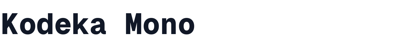 Kodeka Mono — KodekaMono-Black.ttf
