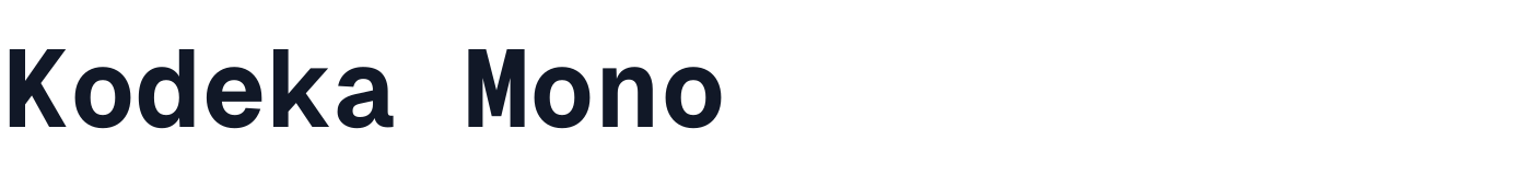 Kodeka Mono — KodekaMono-Bold.ttf