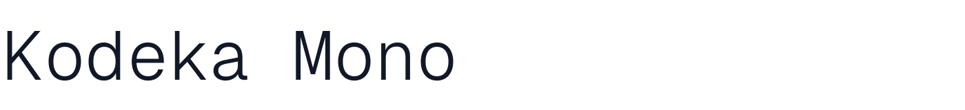 Kodeka Mono — KodekaMono-Light.otf