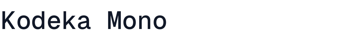 Kodeka Mono — KodekaMono-Medium.otf