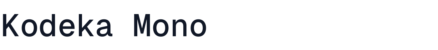 Kodeka Mono — KodekaMono-Medium.ttf
