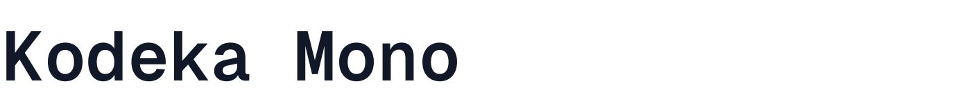 Kodeka Mono — KodekaMono-SemiBold.otf