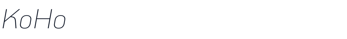 KoHo — KoHo-ExtraLightItalic.ttf