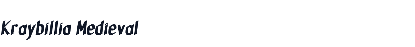 Kraybillia Medieval — KraybilliaMedieval-BoldItalic.otf