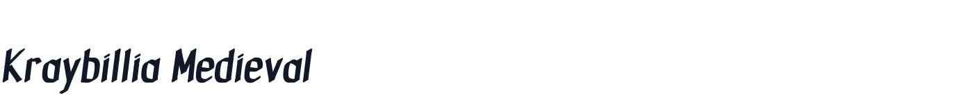 Kraybillia Medieval — KraybilliaMedieval-Italic.otf