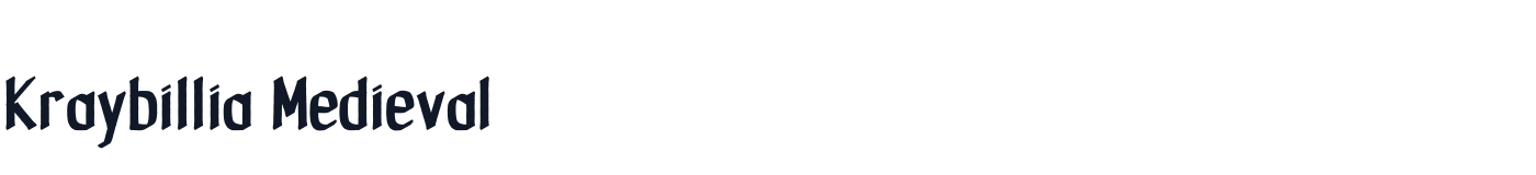 Kraybillia Medieval — KraybilliaMedieval-Regular.otf
