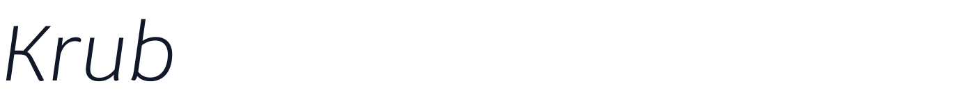 Krub — Krub-LightItalic.ttf