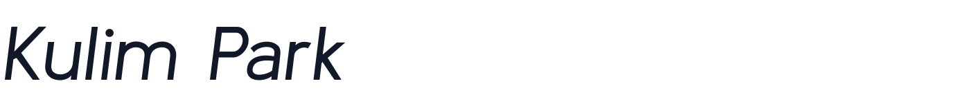 Kulim Park — KulimPark-Italic.ttf