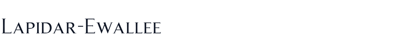 Lapidar-Ewallee — LapidarEwallee-Regular.otf