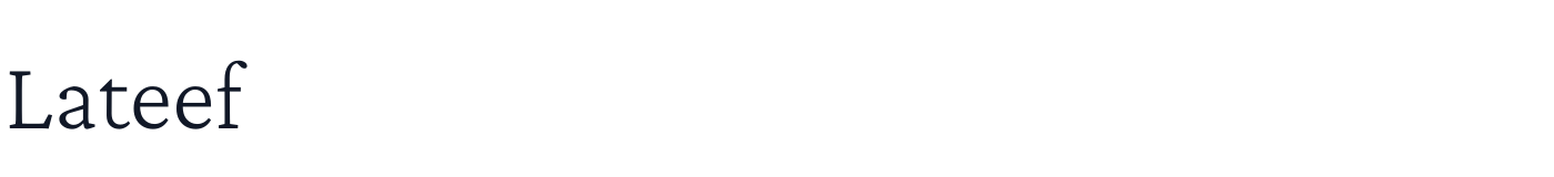 Lateef — Lateef-ExtraLight.ttf