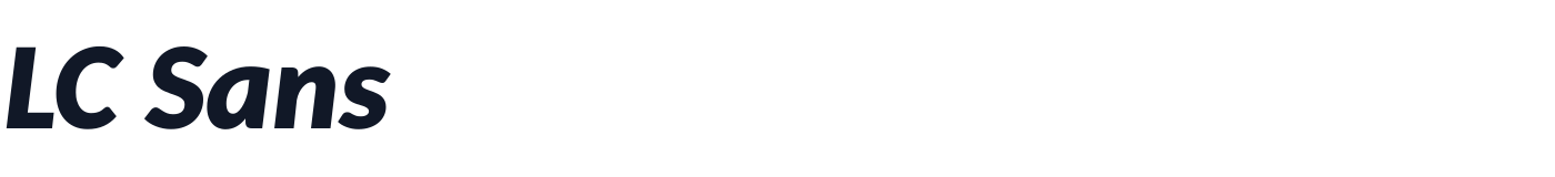LC Sans — LCSans-BlackItalic.ttf