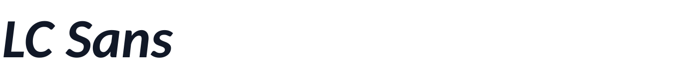 LC Sans — LCSans-BoldItalic.ttf