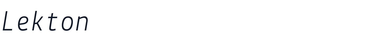 Lekton — Lekton-Italic.ttf