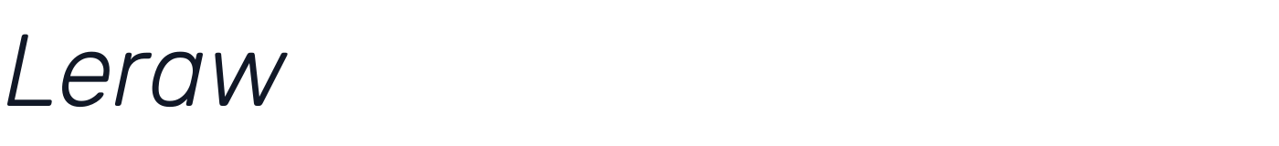 Leraw — Leraw-LightItalic.ttf