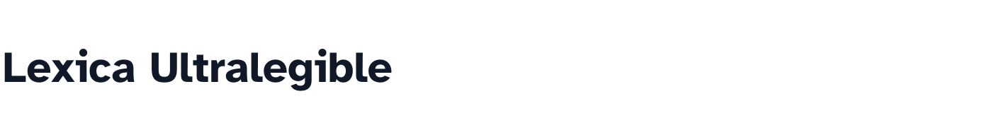 Lexica Ultralegible — LexicaUltralegible-Bold.otf