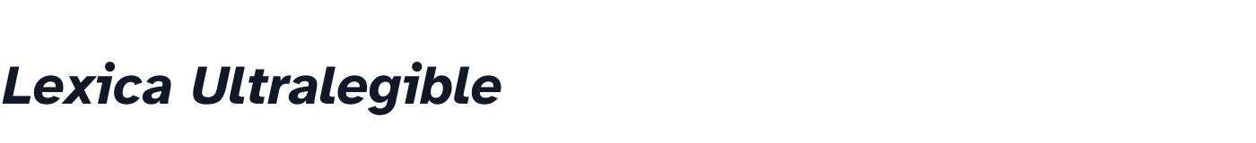 Lexica Ultralegible — LexicaUltralegible-BoldItalic.ttf