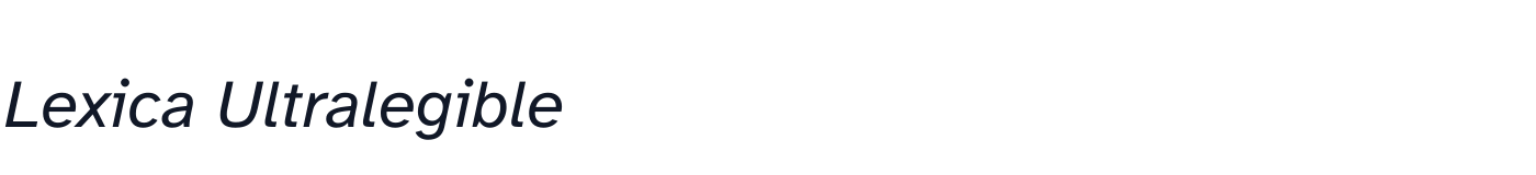 Lexica Ultralegible — LexicaUltralegible-Italic.otf