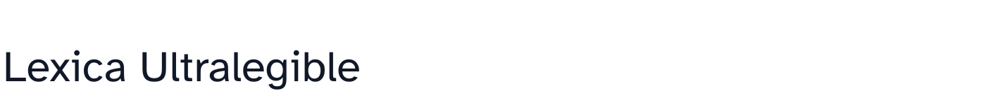 Lexica Ultralegible — LexicaUltralegible-Regular.ttf