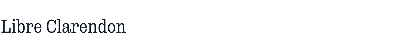 Libre Clarendon — LibreClarendonNarrow-66Regular-v0049.otf