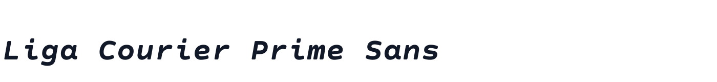 Liga Courier Prime Sans — LigaCourierPrimeSans-BoldItalic.otf