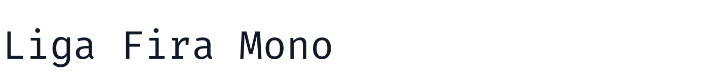 Liga Fira Mono — LigaFiraMono-Regular.otf