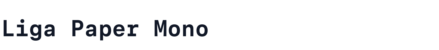 Liga Paper Mono — LigaPaperMono-Bold.otf