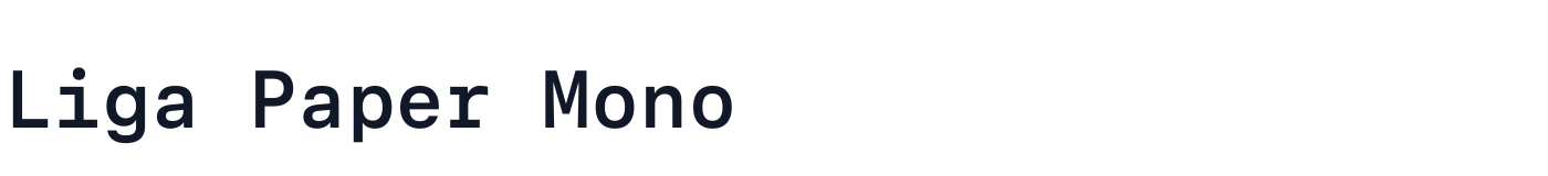 Liga Paper Mono — LigaPaperMono-SemiBold.otf