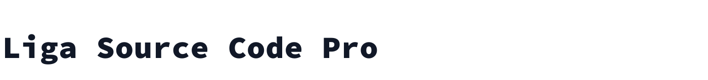 Liga Source Code Pro — LigaSourceCodePro-Black.otf