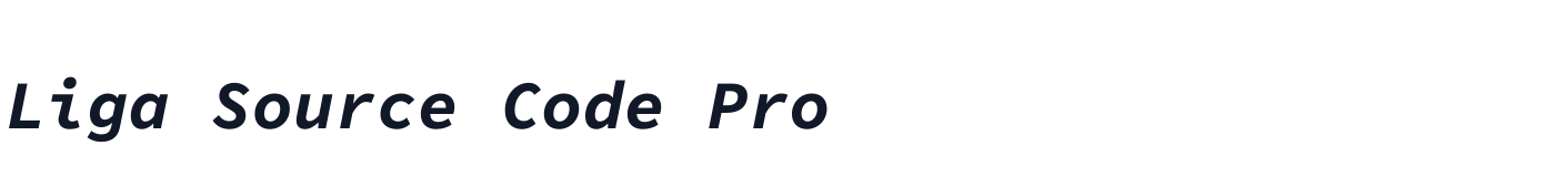 Liga Source Code Pro — LigaSourceCodePro-BoldIt.otf