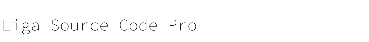 Liga Source Code Pro — LigaSourceCodePro-ExtraLight.otf