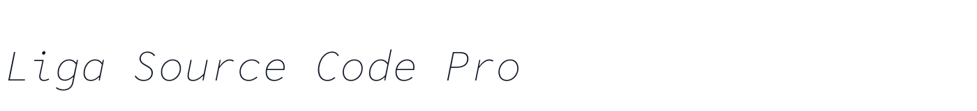Liga Source Code Pro — LigaSourceCodePro-ExtraLightIt.otf