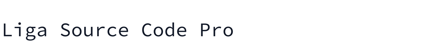 Liga Source Code Pro — LigaSourceCodePro-Regular.otf