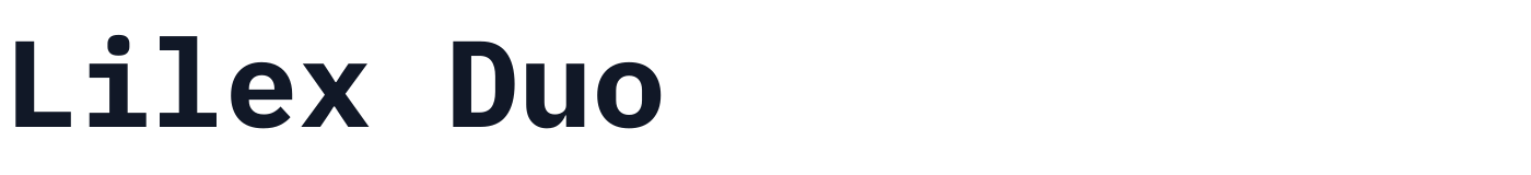 Lilex Duo — LilexDuo-Bold.ttf