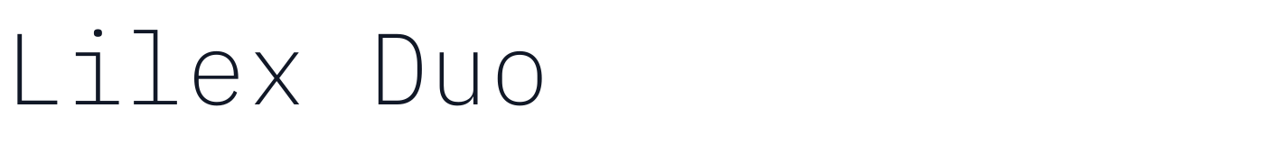 Lilex Duo — LilexDuo-ExtraLight.otf