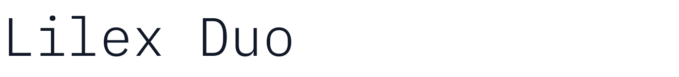 Lilex Duo — LilexDuo-Light.otf